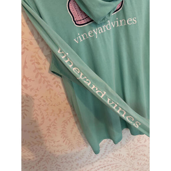 NEW Vineyard Vines Mint Green Hoodie with Whale Logo - Picture 4 of 9